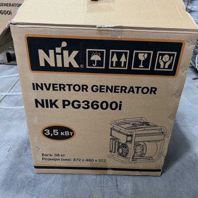 Генератор бензиновий NIK 3,5 кВт PG3600i інверторний