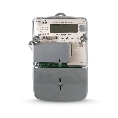 Лічильник електроенергії НІК 2100 АP6T 2602.МС.21 (5-80А) 220В + GSM/GPRS  модуль + реле відключення навантаження + облік електроенергії в двох напрямках (зелений тариф)